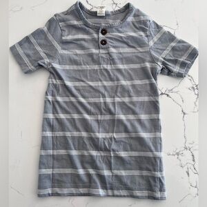 Colored Organics Striped Short Sleeve Henley